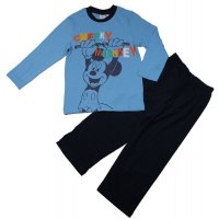 Disney Mickey Mouse Schlafanzug Pyjama lang blau
