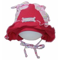 Fiebig Baby Mädchen Mütze Bindemütze Hut (87542) rosa Gr. 45