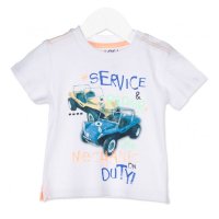 Losan Baby Jungen T-Shirt Autos weiß