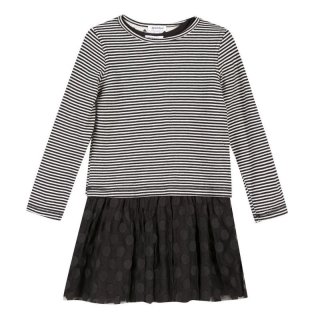 2tlg. Set Kleid + Sweatshirt mit Wendefunktion 3 POMMES Mädchen noir