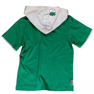 Boboli T-Shirt mit Kapuze grün m. Blechdosen