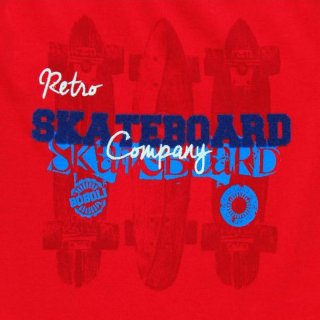BÒBOLI T-Shirt mit Skateboard Motiv paprikarot