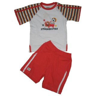 Deutschland Shorty T-Shirt Bermuda, weiß rot Gr. 92
