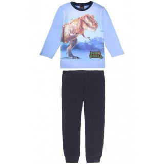 Dinoworld Dinosaurier T-Rex Pyjama Schlafanzug lang blau