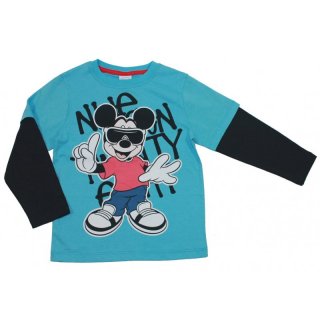 Disney Mickey Mouse Langarmshirt Lagenlook blau