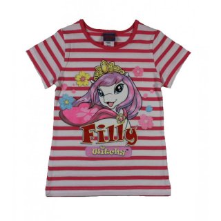 Filly Mädchen T-Shirt Pferd Gestreift Rosa (azalea pink) Pferdeshirt