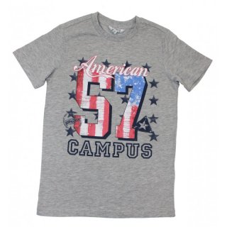 Kanz Jungen T-Shirt American campus grau melange
