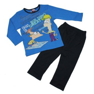 Phineas & Ferb Schlafanzug Pyjama lang