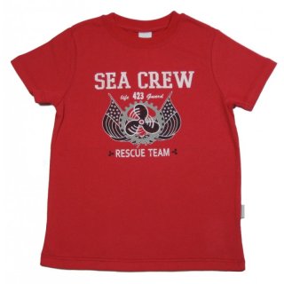 Stummer Jungen T-Shirt rot SEA CREW RESCUE TEAM