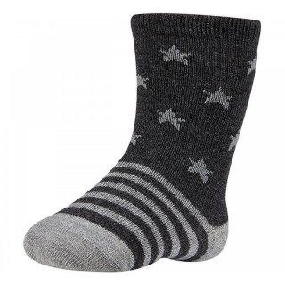 Ysabel Mora 2er Pack baby Strümpfe Socken Sterne dunkelgrau grau