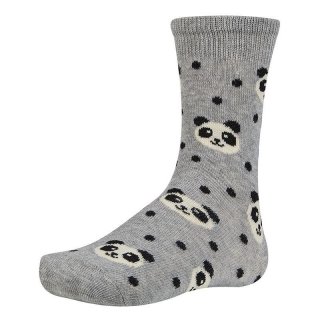 Ysabel Mora 3er Pack Mädchen Strümpfe Socken Panda gemustert beige grau