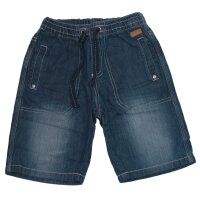 BÒBOLI Bermuda Shorts denim Gummizug dunkelblau