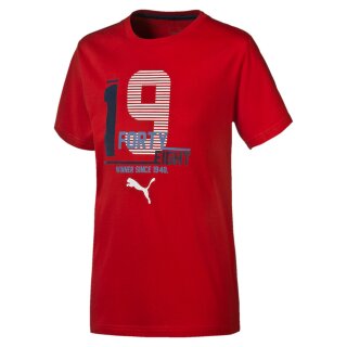 PUMA Kinder T-Shirt Style Athletic Tee, B, puma red