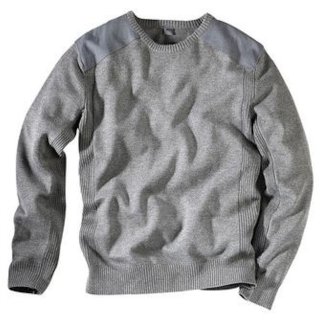 4Wards Pullover grau meliert, Stoffaufsätze (646753)