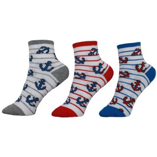 Ysabel Mora Kindersocken Anker fantasia 3er Pack Socken Strümpfe