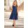 CFL festliches Volant Kleid marine