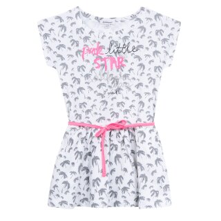 Kleid 3 Pommes Kleid Palmen weiß
