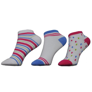 Ysabel Mora 3er Pack Mädchen Sneaker Strümpfe Socken (32184) weiß rosa Gr. 29/31