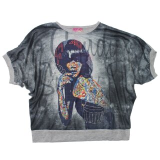 Million X girls T-Shirt cupcake light gray melange