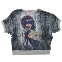 Million X girls T-Shirt cupcake light gray melange
