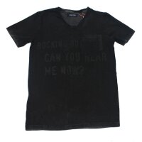 Blue Seven Jungen T-Shirt V-Ausschnitt washed black