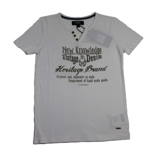 Colorado Denim boys Franziskus T-Shirt m Velourdruck (13414) weiß Gr. 134/140