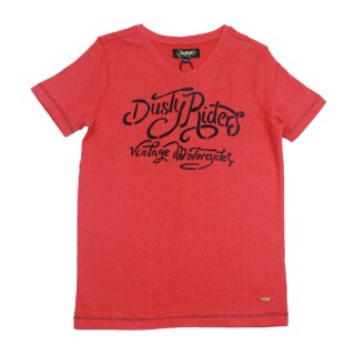 Colorado Denim boys T-Shirt m Velourdruck aurora red melange