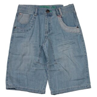 BÒBOLI Shorts Bermuda kurze Hose denim bleach