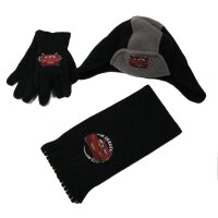 Disney cars 3tlg. Mütze Schal Handschuhe schwarz grau