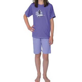 Wörner Mädchen Shorty kurzer Schlafanzug Fashion world lavendel