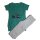 Sarabanda T-Shirt Longshirt Leggings 2tlg.Mädchenset grün weiß