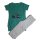 Sarabanda T-Shirt Longshirt Leggings 2tlg.Mädchenset (E876) grün weiß Gr. 140