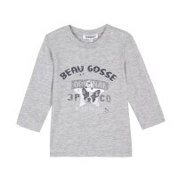 Langarmshirt 3 Pommes Jungen mit Hund gris hellgrau