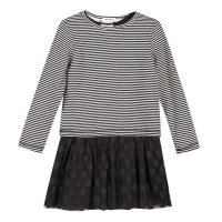 2tlg. Set Kleid + Sweatshirt mit Wendefunktion 3 POMMES Mädchen (3K30074) noir Gr. 128