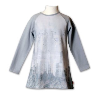 Pezzo Doro Kleid Sweatkleid Skyline New York silver