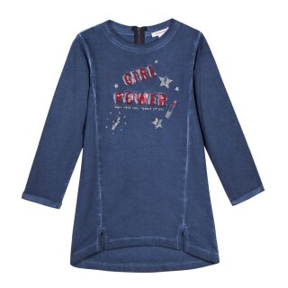 Kleid Langarm 3 Pommes Mädchen Girl Power indigo blue