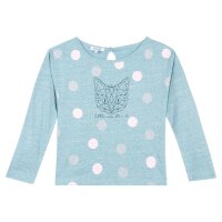 Langarmshirt mit Katzenkopf und Punkten 3 Pommes...