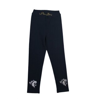 Pezzo Doro Leggings Legging m Pferd angeraut navy