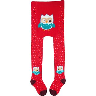 Riese Baby Strumpfhose Eule rot gepunktet Gr. 62/68
