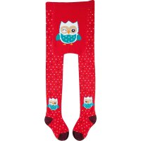 Riese Baby Strumpfhose Eule rot gepunktet Gr. 62/68