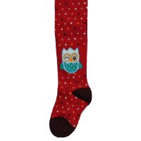 Riese Baby Strumpfhose Eule rot gepunktet Gr. 62/68