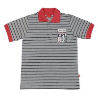 CFL Poloshirt grau ringel