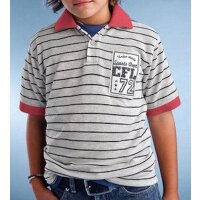 CFL Poloshirt grau ringel