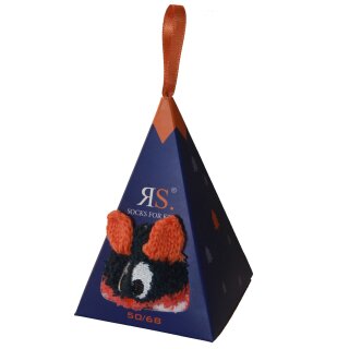 Riese Baby Kuschelsocke m ABS Vögelchen orange blau
