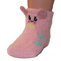 Riese Baby Kuschelsocke m ABS Hase rosa