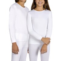 Ysabel Mora Kinder Thermo Unterhemd Langarm weiß