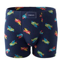 FRIENDS Jungen Boxershorts Flugzeug Unterhose dunkelblau