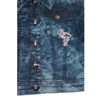 Jacke Blouson 3 Pommes Mädchen Jeansjacke bleu grise