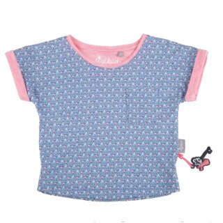 Sigikid Mädchen Kurzshirt T-Shirt, Mini, blau bedruckt