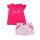 Losan Mädchen 2tlg Set T-Shirt Shorts Blumen fucsia